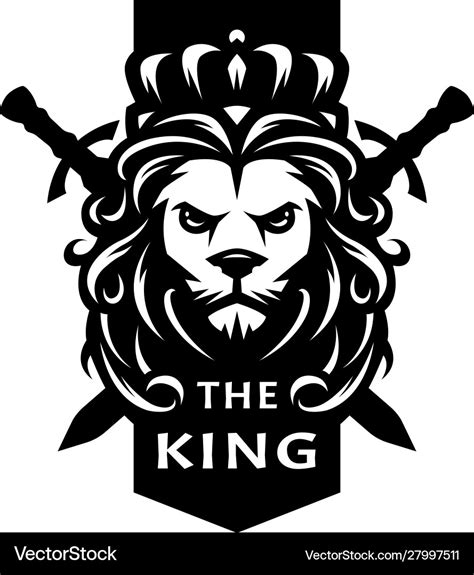 Lion king symbol logo emblem Royalty Free Vector Image