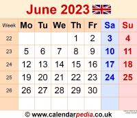 Calendar For June 2023 - Calendar 2023 With Federal Holidays