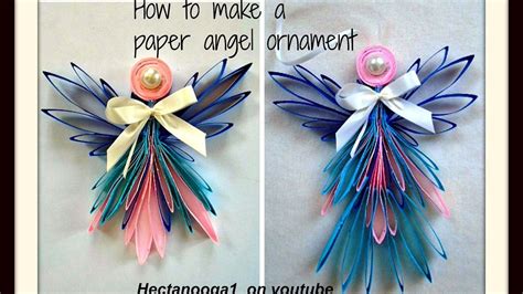 DIY- Folded paper angel ornament, Christmas ornament, Tree ornament | Paper ornaments diy, Angel ...