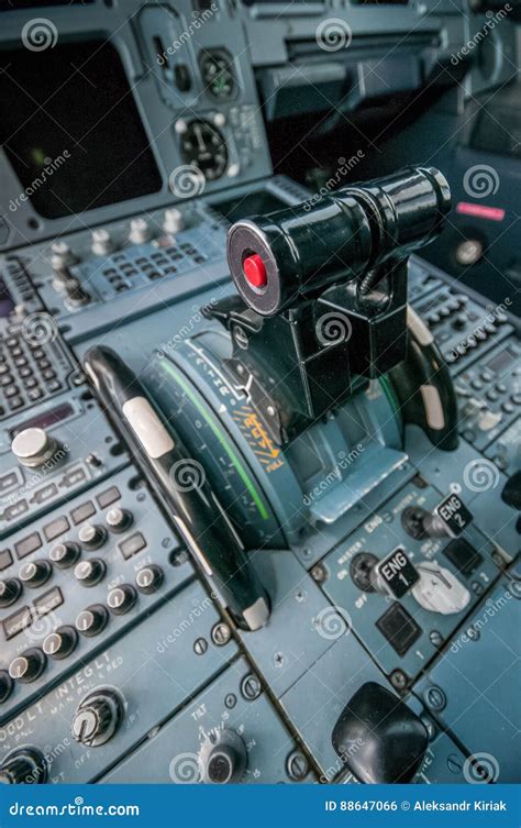 Plane inside the cockpit stock photo. Image of drive - 88647066