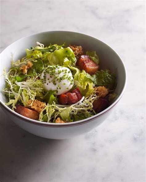 Bouchon Bistro on Instagram: “Salade Lyonnaise | Escarole, Frisée, Bacon Lardons, Poached Egg ...