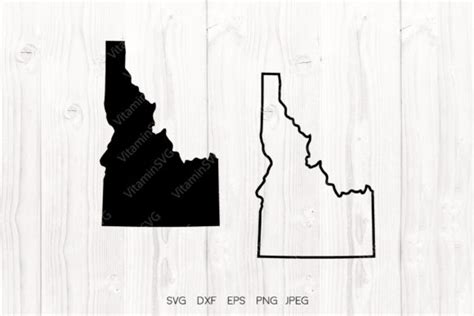 Idaho Outline, Idaho Shape Graphic by VitaminSVG · Creative Fabrica