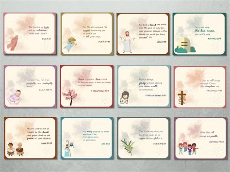 Printable Bible Verse Cards for Kids Bible Scriptures for - Etsy