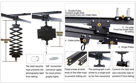 Amazon.com : 197" x197"Studio Pantograph Photography Ceiling Rail ...