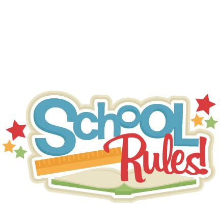 School Rules! SVG scrapbook title school svg cut files cricut cut files ...