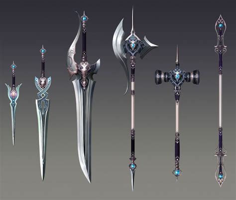 Weapon Designs - Game: Aion Anime Weapons, Sci Fi Weapons, Weapon Concept Art, Fantasy Weapons ...