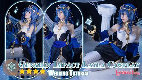 Genshin Impact Layla Cosplay Wearing Tutorial｜Lemail Wig - YouTube