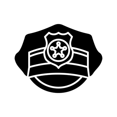 Police Hat Vector Icon 14705731 Vector Art at Vecteezy