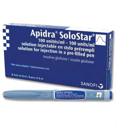 Apidra Solostar Pen Injection 100IU/ml - medicine - Arogga - Online ...