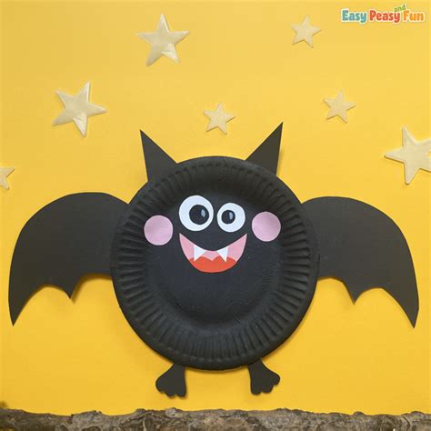 Paper Plate Bat - Easy Peasy and Fun