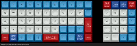 i tried recreating the Commodore PET layout with the Keyboard layout ...