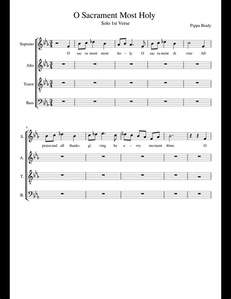 O Sacrament Most Holy sheet music for Voice download free in PDF or MIDI