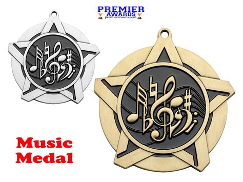 Music theme medal. Great award for schools contests | Etsy