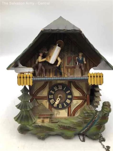 E. SCHMECKENBECHER MULTICOLOR Vintage Musical Cuckoo Clock West Germany EUR 88,20 - PicClick IT