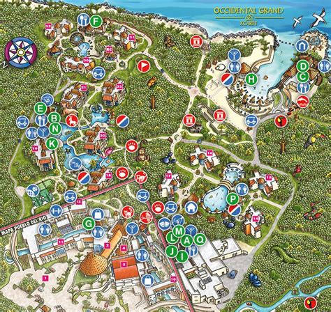 Occidental Grand Xcaret Map | Mexico travel, Occidental xcaret mexico, Xcaret