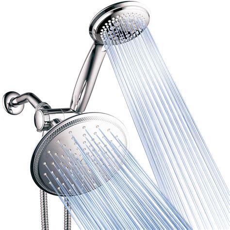 DreamSpa 3-way 8-Setting Rainfall Shower Head and Handheld Shower Combo ...