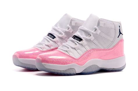 Nike New Jordans 2015 women Jordan 11 White Pink Colorful print ...