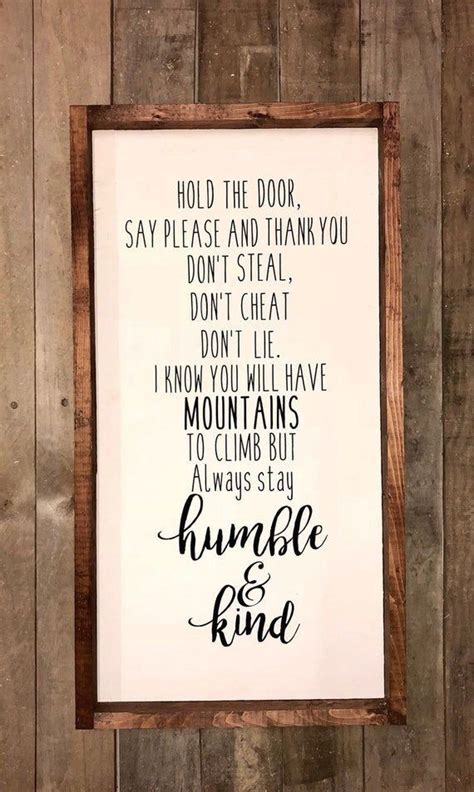 Always stay humble and kind, Family Decor, Rustic, Farmhouse style, Humble and kind, Framed Sign ...