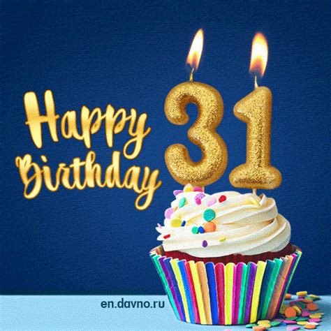 Happy Birthday - 31 Years Old Animated Card - Download on Davno