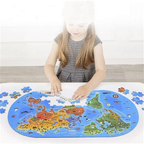 100 PCS World Map Childrens Puzzle XXM4 - llj2rgn082 - ThaiPick