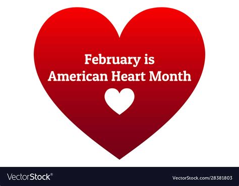 February is american heart month template Vector Image