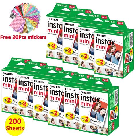 200-Sheets-Fujifilm-Instax-Mini-Film-White-Instant-Photo-Paper-For-Fuji ...