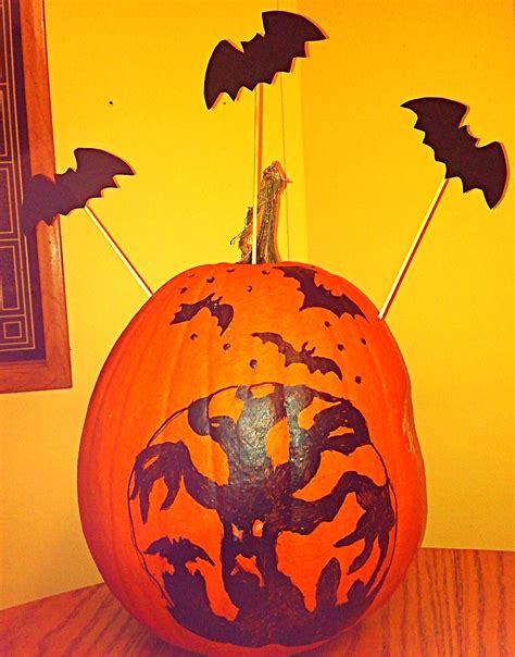 Spooky Bat Pumpkin | Pumpkin, Pumpkin carving, Carving