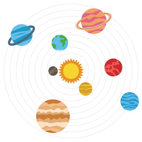 Solar System Planets Vector Design Images, Space Solar System Design Planet Sun Vector Round ...