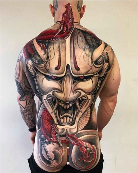 Full Back Tattoo Hannya Mask - Best Tattoo Ideas Gallery