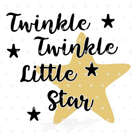 Twinkle Twinkle Little Star SVG Cut File Vinyl Decal Iron on | Etsy