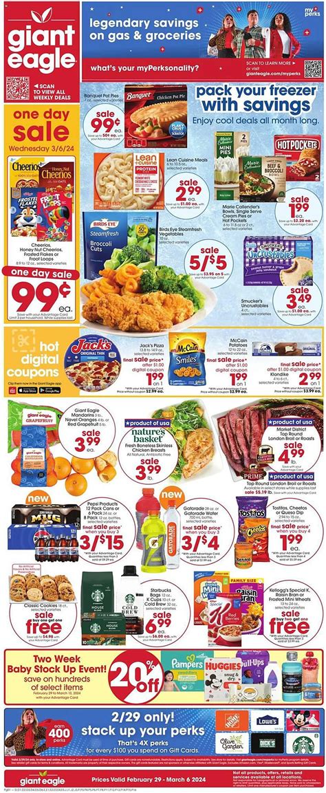 Giant Eagle Weekly Ad valid until March 6, 2024