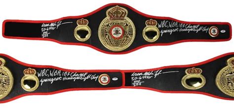 Lot Detail - Mike Tyson RARE Signed WBA Championship Belt with 5 ...