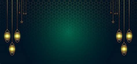 Islamic Background For Ramadan Kareem Eid Muharram Or Milad Un Nabi With Shining Lantern ...