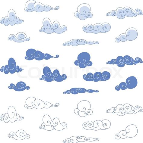 Stylized clouds | Stock Vector | Colourbox