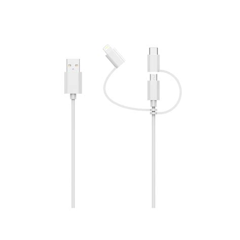 Nice & Nifty 1m 3-in-1 USB-A Charging Cable - Accessories