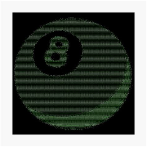 "8 ball emoji Ascii Art" Photographic Print for Sale by typo-n-quotes ...