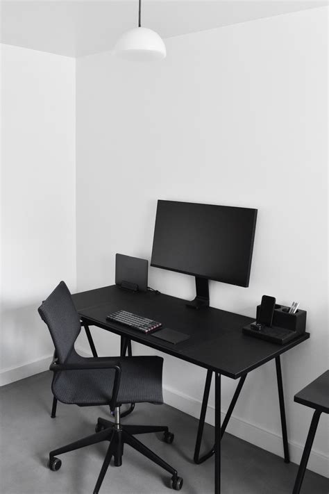 Black and White Desk Setups