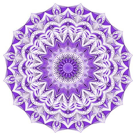 Purple Third-Eye Chakra Mandala Digital Art by Marcy Smith