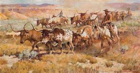 Cattle Drive Painting at PaintingValley.com | Explore collection of Cattle Drive Painting