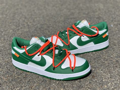 Off-White x Nike SB Dunk Low Pine Green-KicksVogue Fly Shoes, All Nike Shoes, Hype Shoes ...