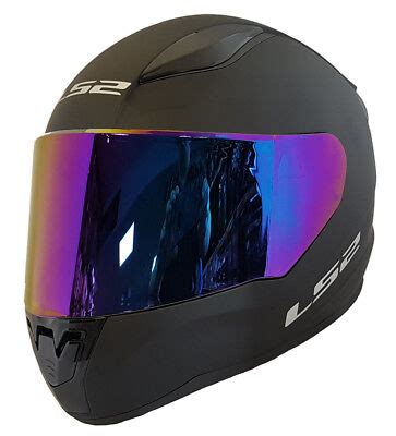 LS2 FF353 RAPID FULL FACE MOTORCYCLE HELMET MATT BLACK + PURPLE IRIDIUM ...