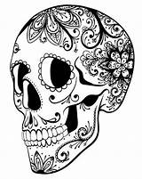 Sugar Skulls Coloring Pages sketch template