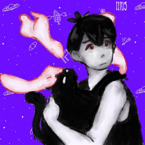 Omori takes Mewo to look at the stars by illustrounema on DeviantArt