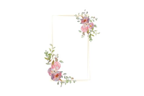 Watercolor Flower Frame Free Graphic by Splash art · Creative Fabrica