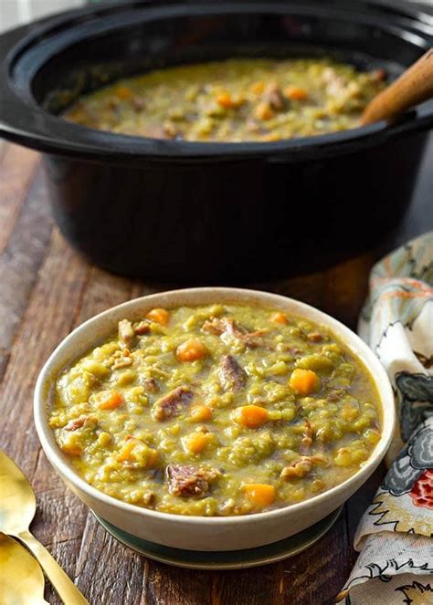 Slow Cooker Split Pea Soup - Simply Happy Foodie