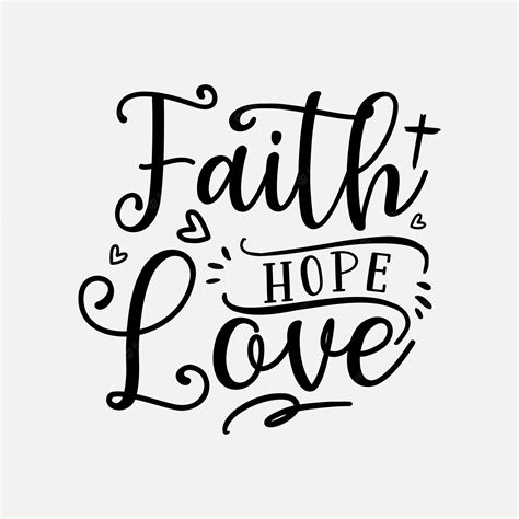 Premium Vector | Faith hope love