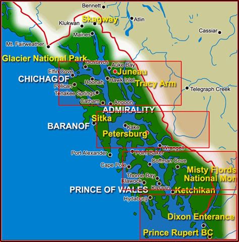 Map Inside Passage Vancouver Alaska - map : Resume Examples #yKVBKEM2MB