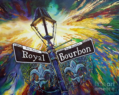 Bourbon Street Sign Painting by Nicolas Avet