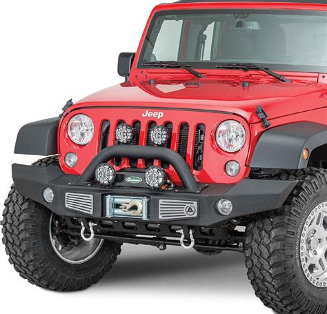 Smittybilt XRC Atlas Front Bumper with Q9500is Self Recovery Winch & Dyneema Synthetic Rope for ...