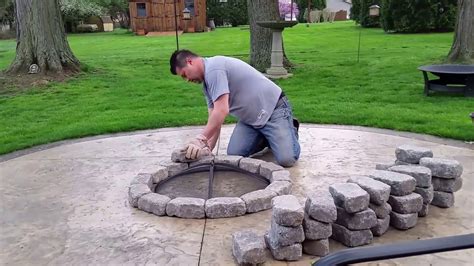 Build a Concrete Patio Firepit for 100 bucks - YouTube